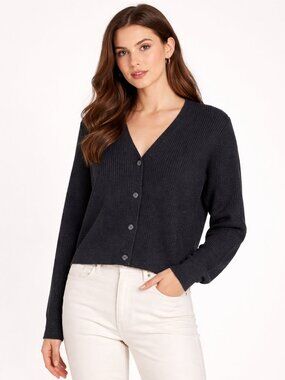 American Eagle Soft & Sexy Ribbed Cardigan Small Relaxed Button Front